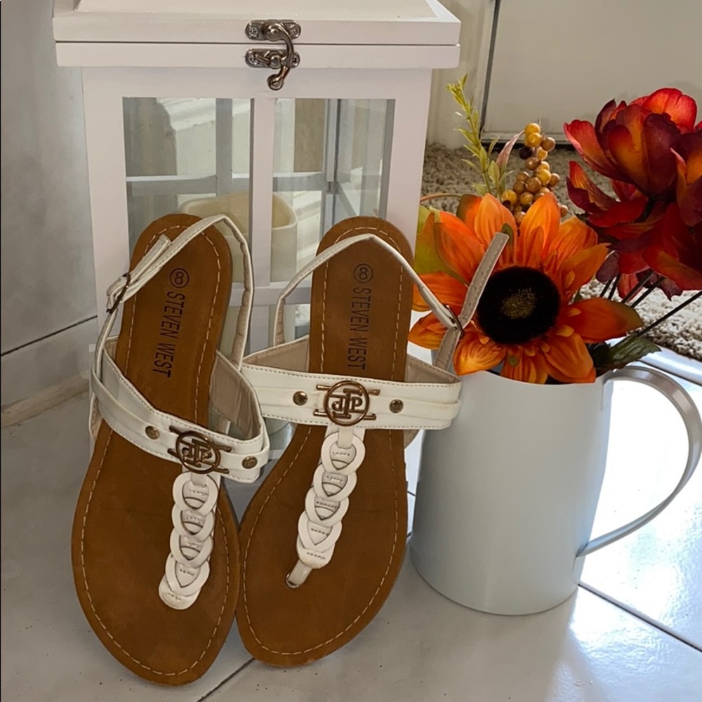 White sandals